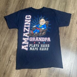 Amazing Grandpa T-Shirt - Navy Blue